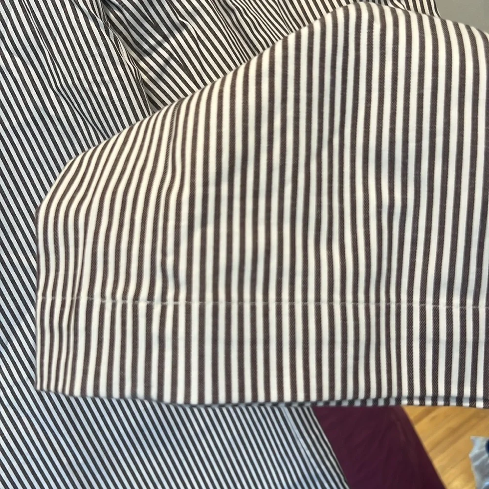 LOFT 8T striped pants with adjustable belt NWT - Picture 8 of 9